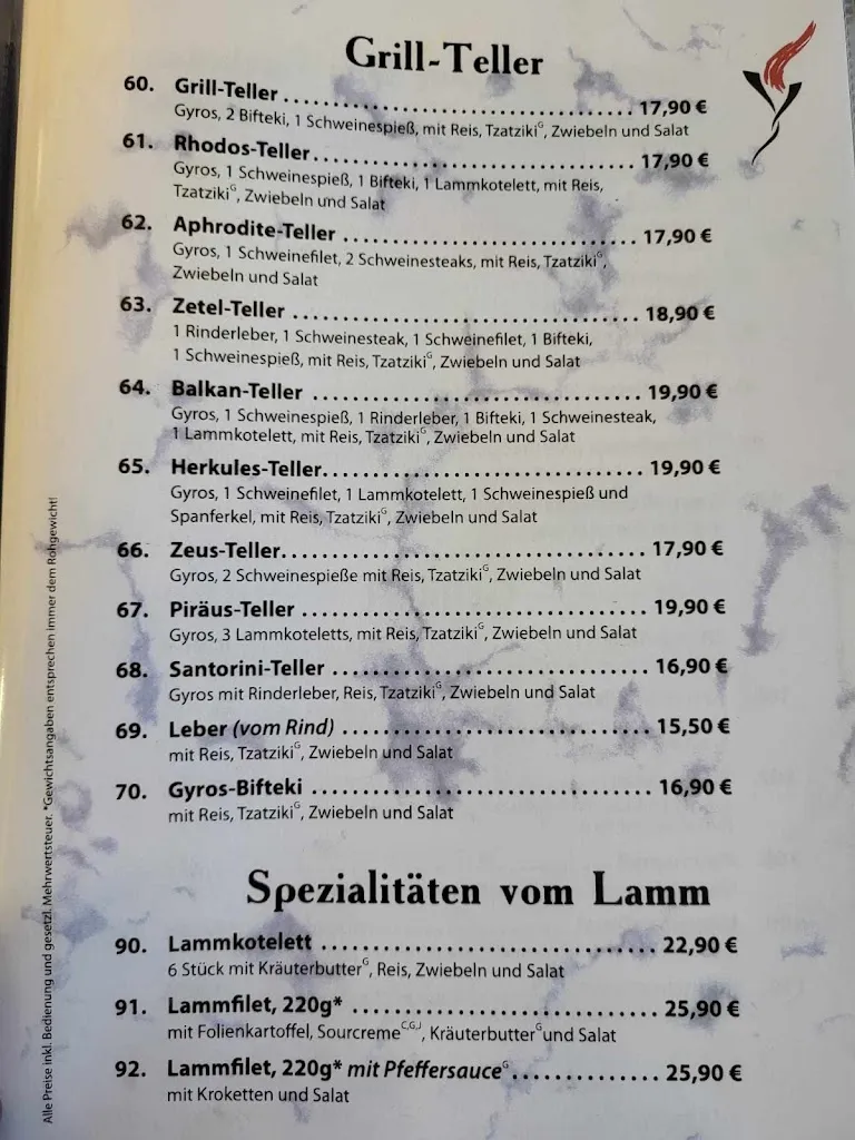 Menu_Restaurant Olympia Zetel - Griechische Spezialitäten_Zetel_immagine_1