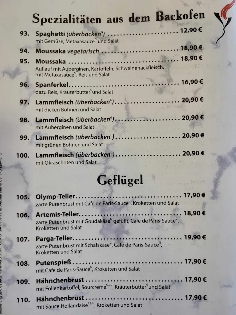 Menu_Restaurant Olympia Zetel - Griechische Spezialitäten_Zetel_immagine_4