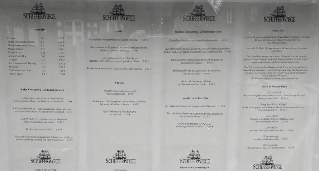 Menu_Restaurant u. Pension Schifferwiege Inh. Marielle Fischer_Wustrow_image_2