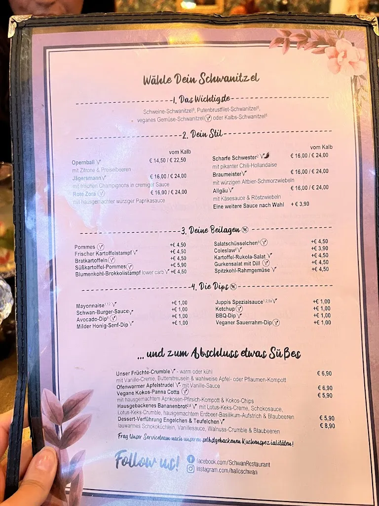 Menu_Schwan Restaurant Düsseldorf Altstadt_Düsseldorf_image_1