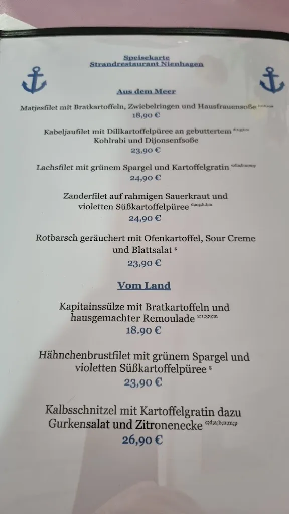 Menu_Das Strandrestaurant Nienhagen_Nienhagen_image_2