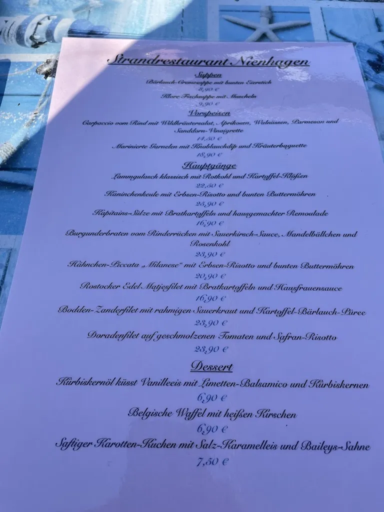 Menu_Das Strandrestaurant Nienhagen_Nienhagen_image_3