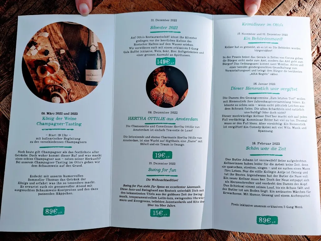 Menu_Otto's Restaurantschiff_Rostock_immagine_4