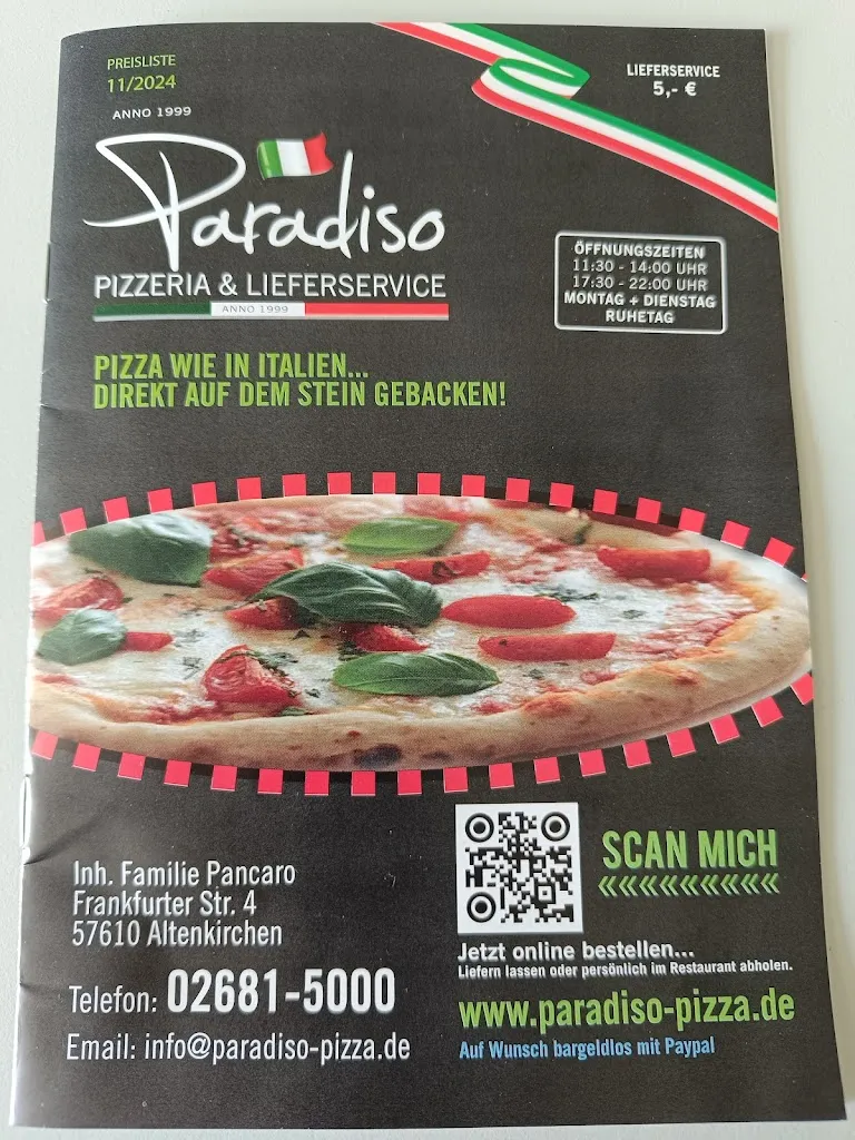 Menu_Paradiso Pizzeria Lieferservice_Altenkirchen_image_1