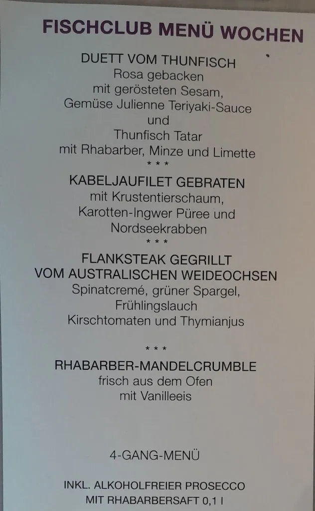 Menu_FISCHclub Blankenese_Hamburg_immagine_1