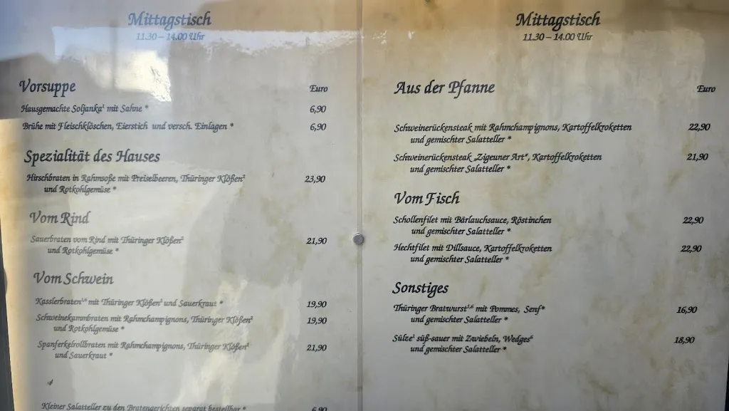 Menu_Gaststätte & Café 