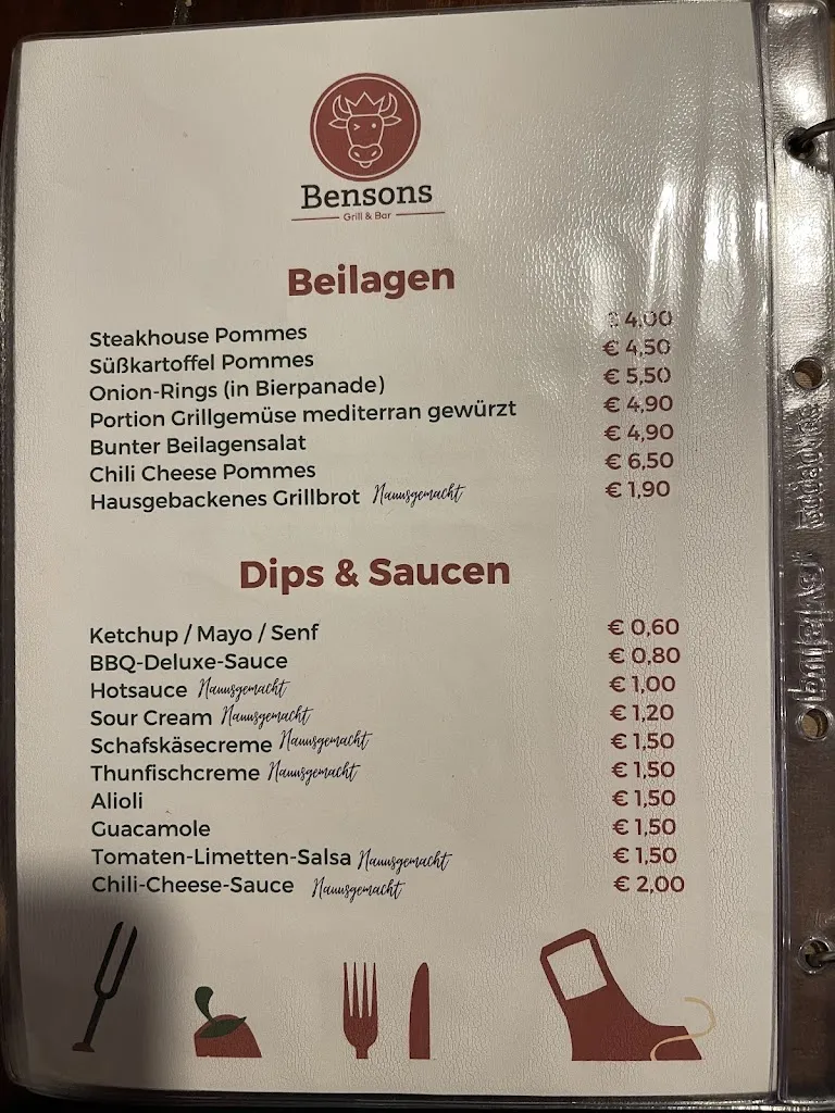 Menu_Bensons Grill & Bar_Poel_image_3