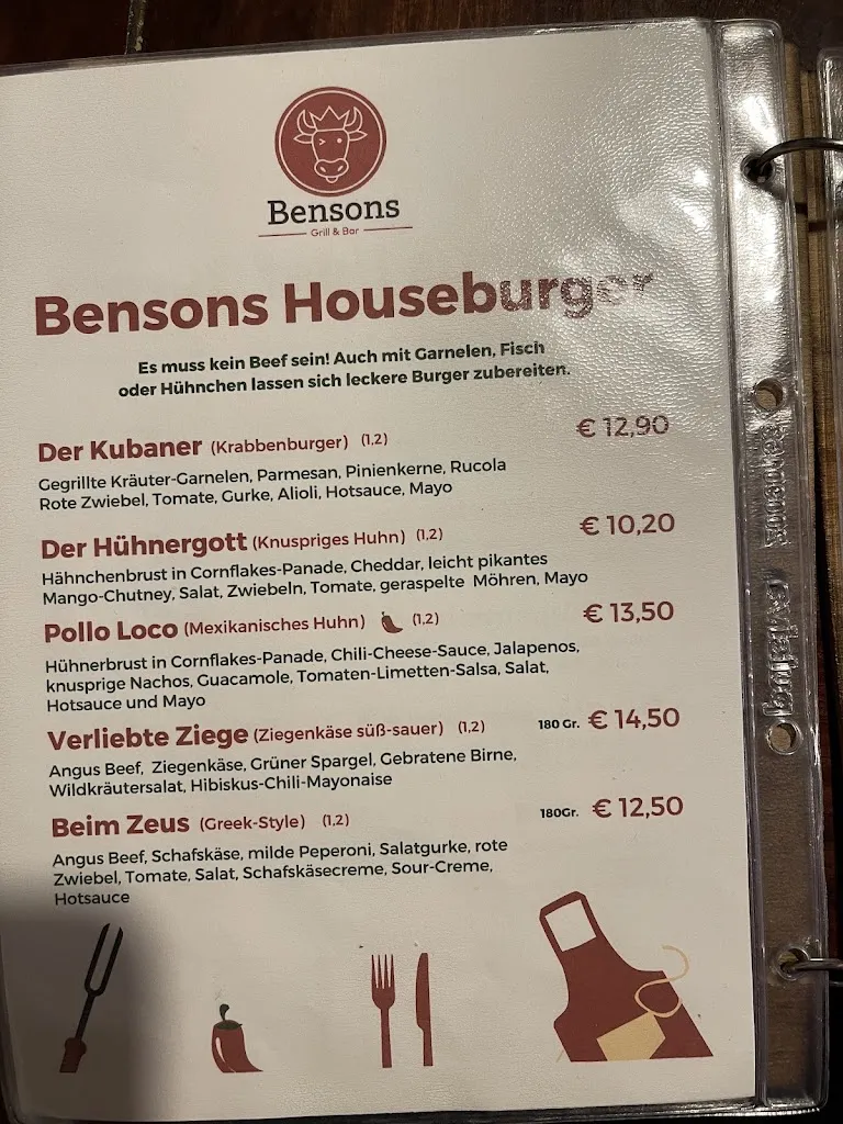 Menu_Bensons Grill & Bar_Poel_image_4