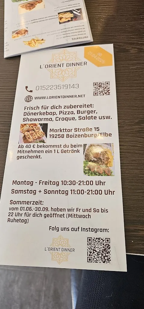 Linda Beier_L’Orient Dinner_Boizenburg/Elbe_reseña