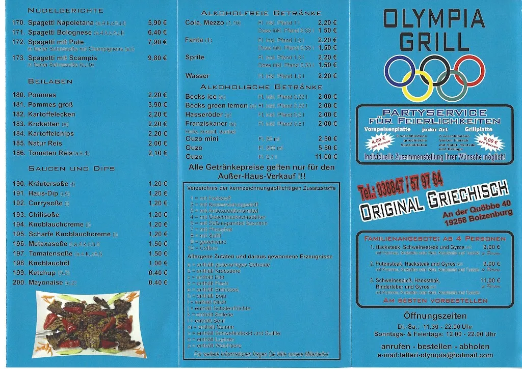 Menu_Olympia Grill_Boizenburg/Elbe_immagine_2