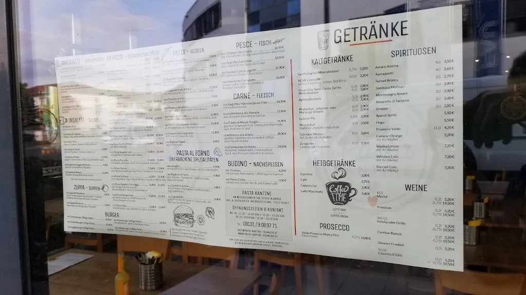 Menu_Pasta Kantine Erlangen_Erlangen_image_1