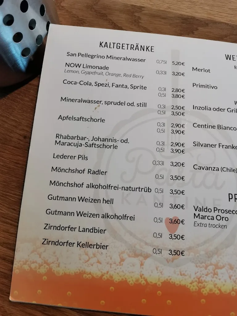 Menu_Pasta Kantine Erlangen_Erlangen_image_2