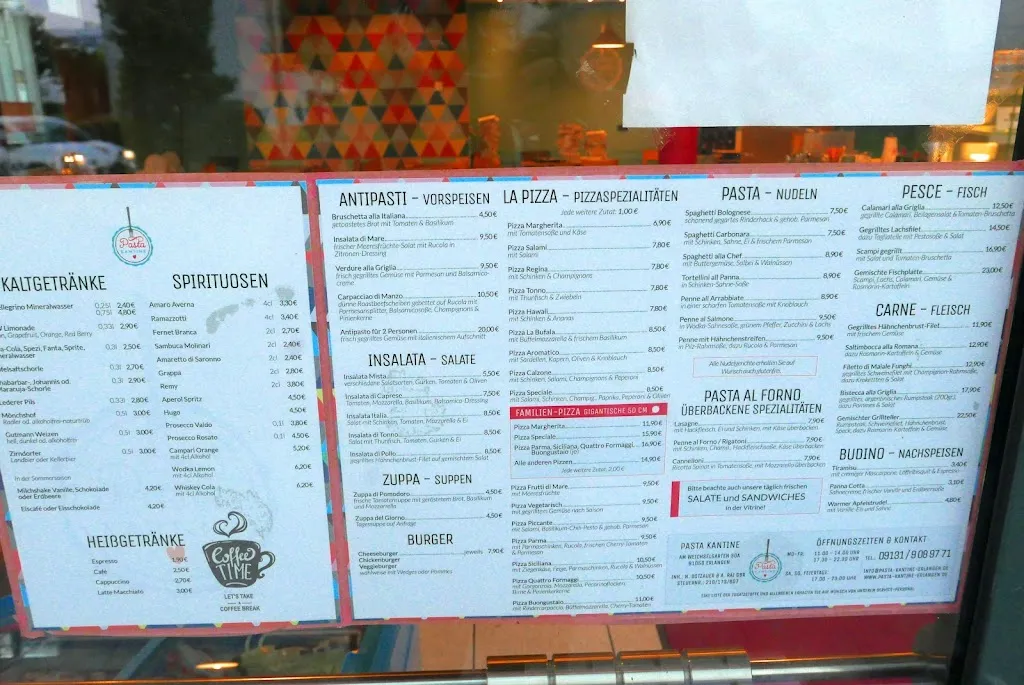 Menu_Pasta Kantine Erlangen_Erlangen_image_3