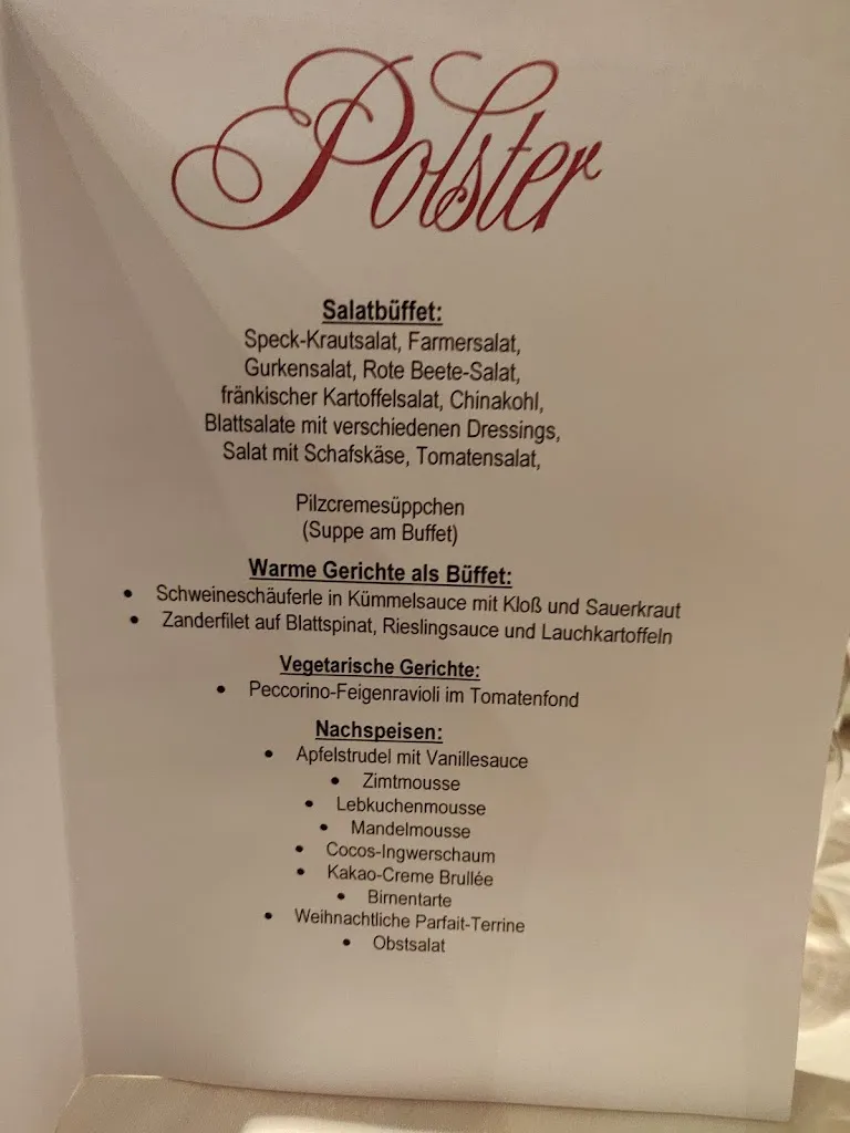 Menu_Country Hotel and Inn Polster_Erlangen_image_1
