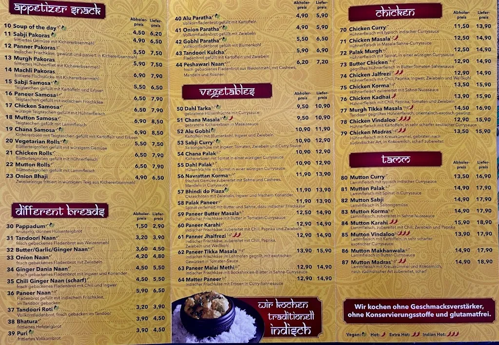 Menu_Curry House Restaurant_Erlangen_image_1
