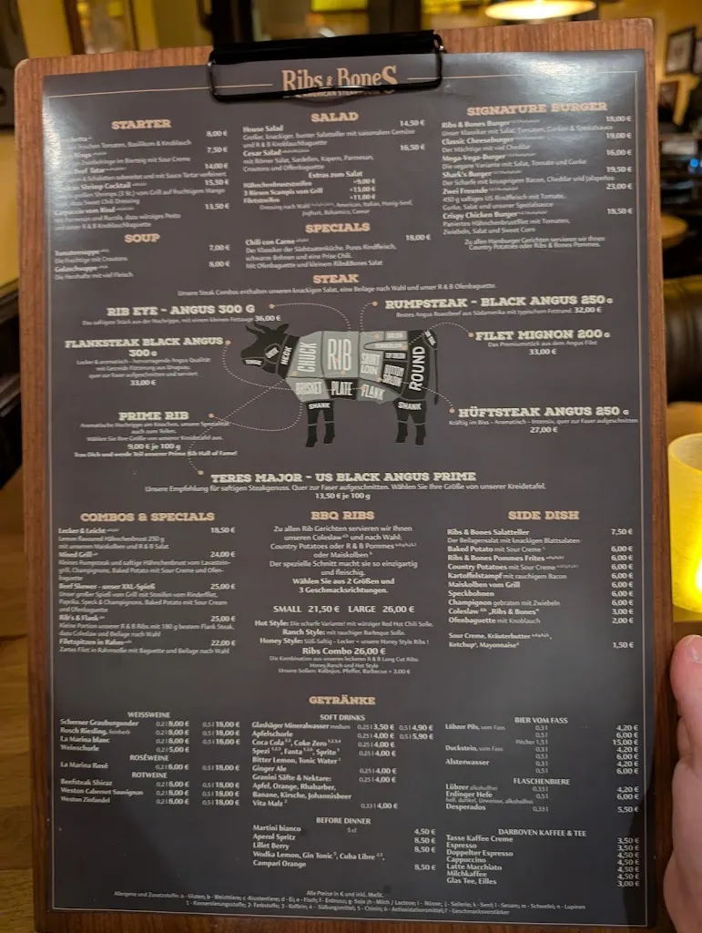 Menu_Ribs & Bones - American Steakhouse_Kühlungsborn_immagine_2