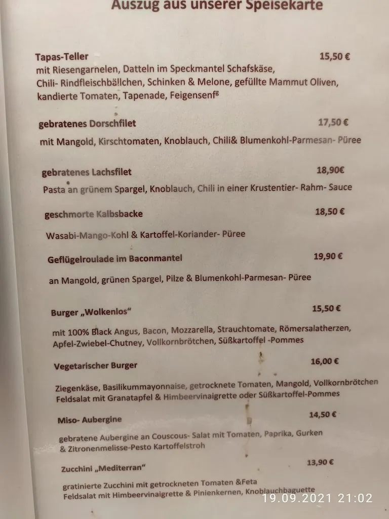 Menu_Restaurant Wolkenlos | Hotel IV Jahreszeiten Kühlungsborn_Kühlungsborn_immagine_1