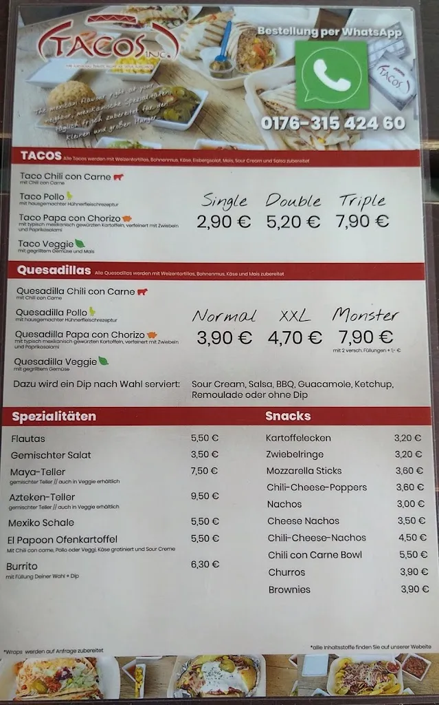 Menu_Tacos Inc_Erlangen_image_2
