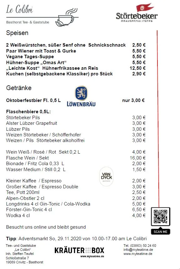 Menu_KRÄUTERBOX - Le Colibri Tee- & Gaststube_Crivitz_image_3