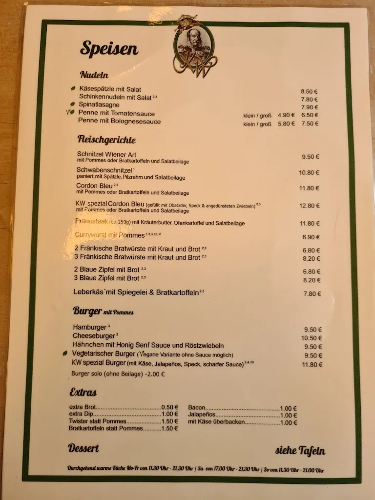 Menu_Kaiser Wilhelm_Erlangen_image_1