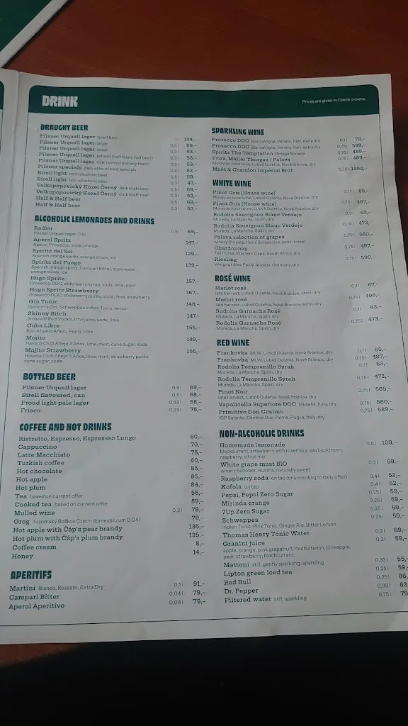 Menu_Pivnice U Čápa_Czechia_immagine_2