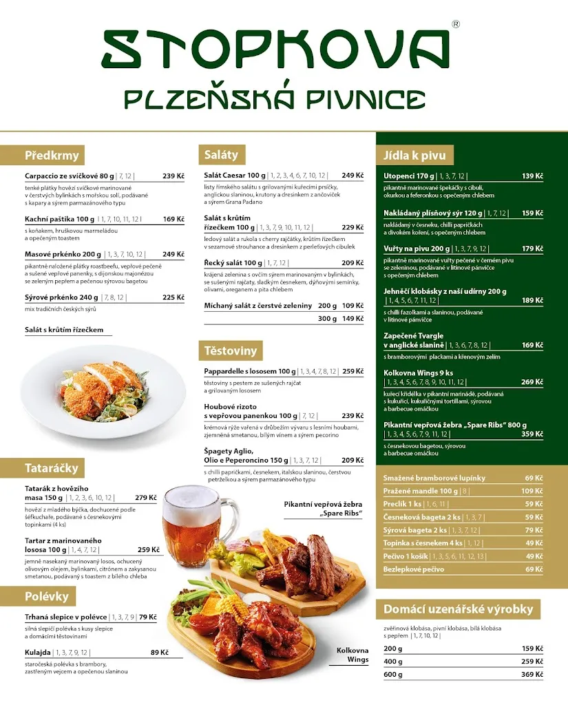 Menu_Stopkova Plzeňská Pivnice_Czechia_image_1