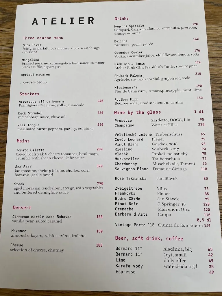 Menu_Atelier Bar & Bistro_Czechia_image_1