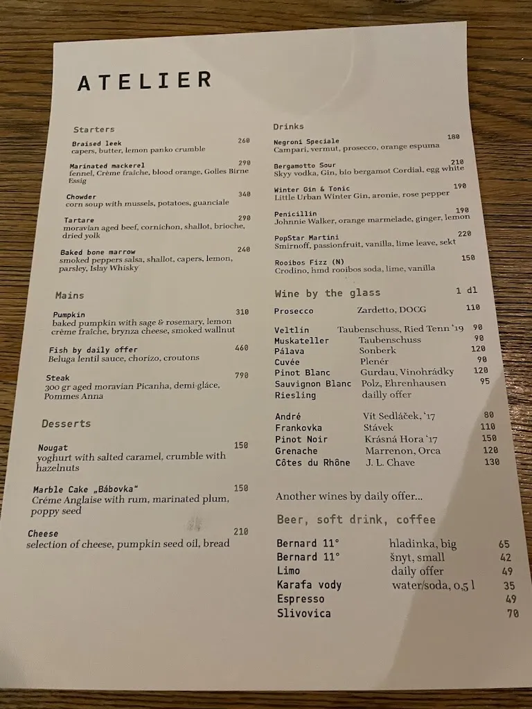 Menu_Atelier Bar & Bistro_Czechia_image_4