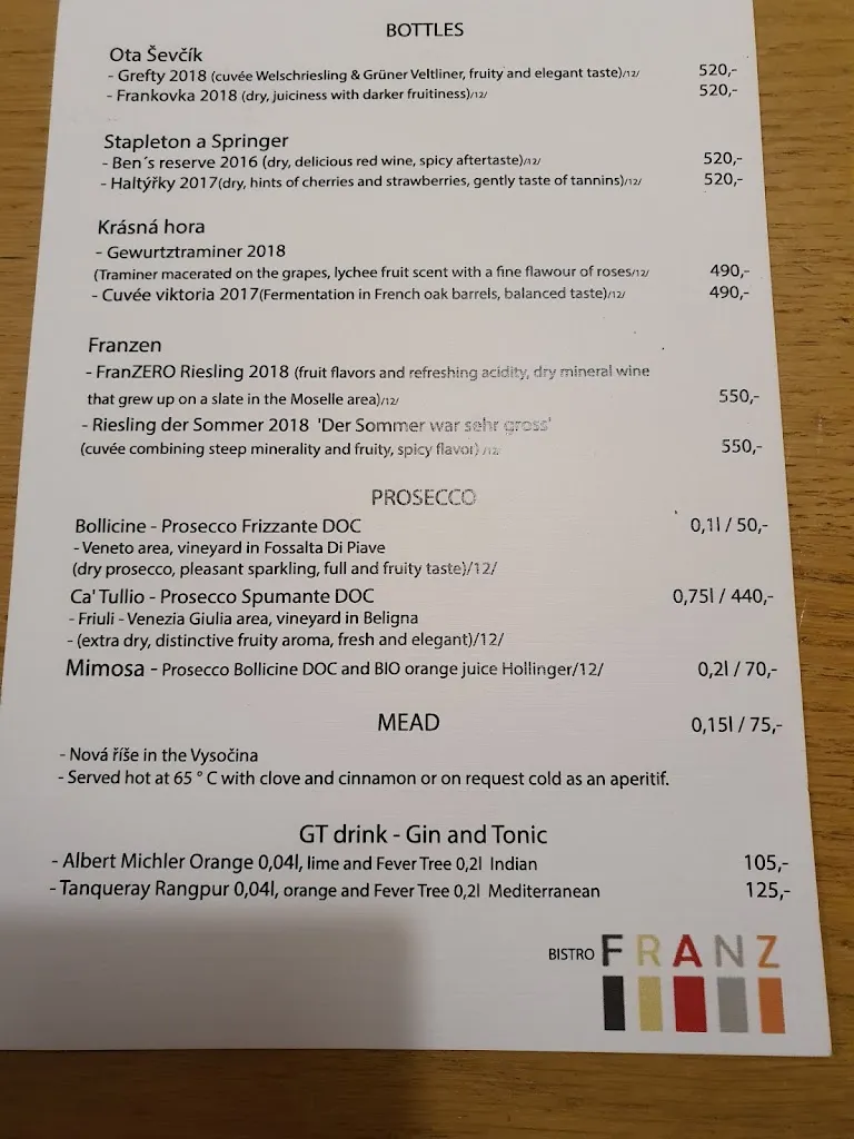 Menu_Bistro Franz_Czechia_image_3