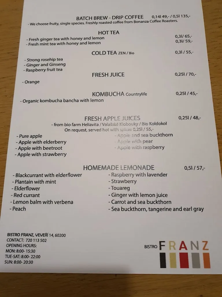 Menu_Bistro Franz_Czechia_image_4