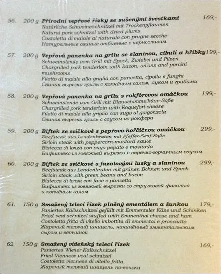 Menu_Restaurace Špalíček_Czechia_image_4