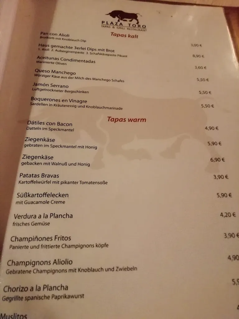 Menu_Plaza Toro | Tapas Bar Bonn | Spanisches Restaurant Bonn_Bonn_immagine_3