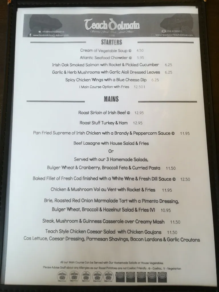 Menu_Teach Dolmain_Ireland_image_4