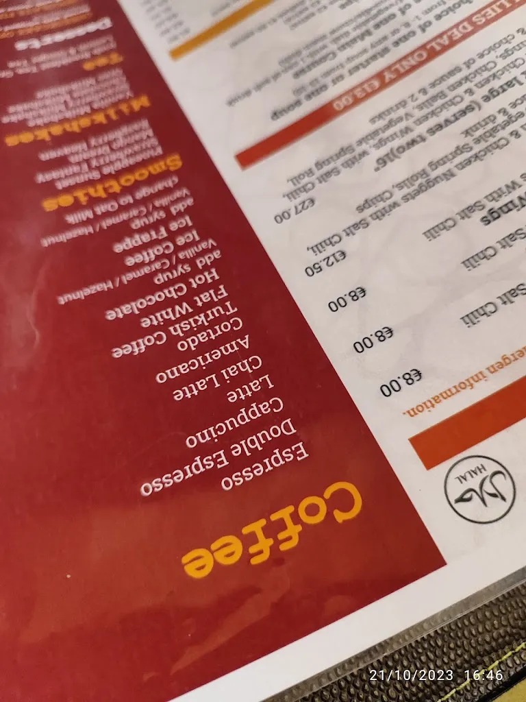 Menu_Billies Grill and Chinese Restaurant -Coffee House_Ireland_image_1