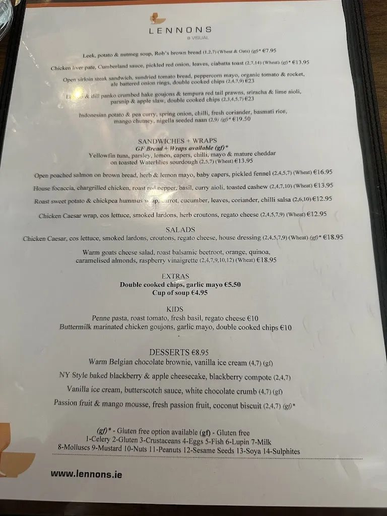 Menu_Lennons @ Visual_Ireland_immagine_1