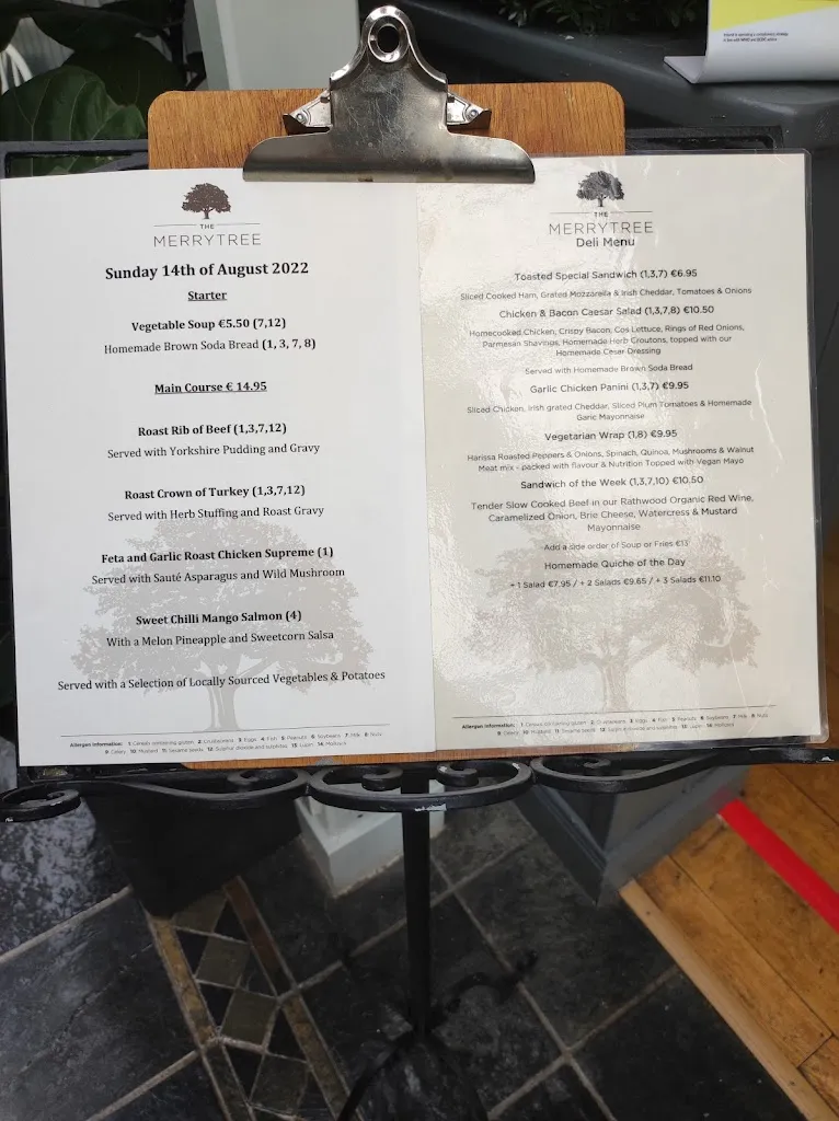 Menu_The Merry Tree - Rathwood_Ireland_image_2
