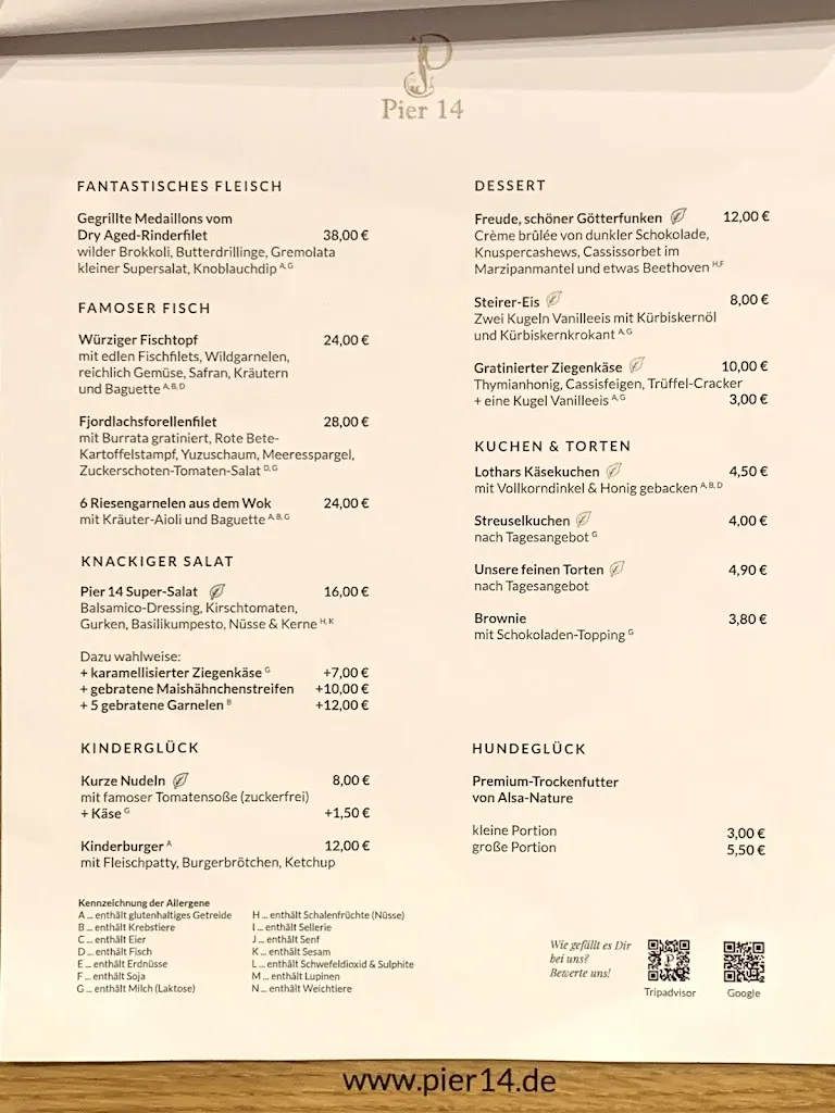 Menü_Pier 14 Restaurant_Zinnowitz_Bild_3