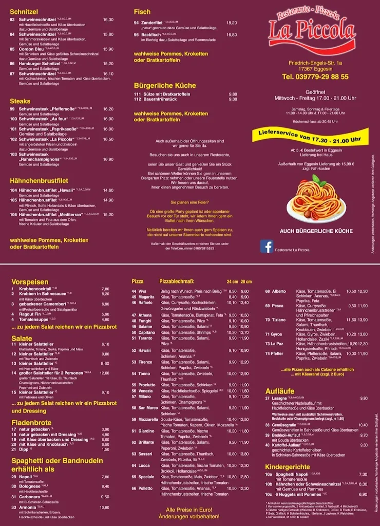 Menu_Pizzeria La Piccola_Eggesin_image_1