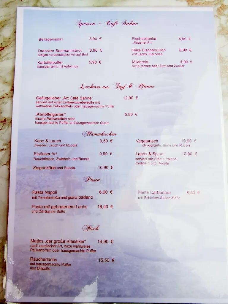 Menu_Café Sahne & Pension_Dranske_image_3