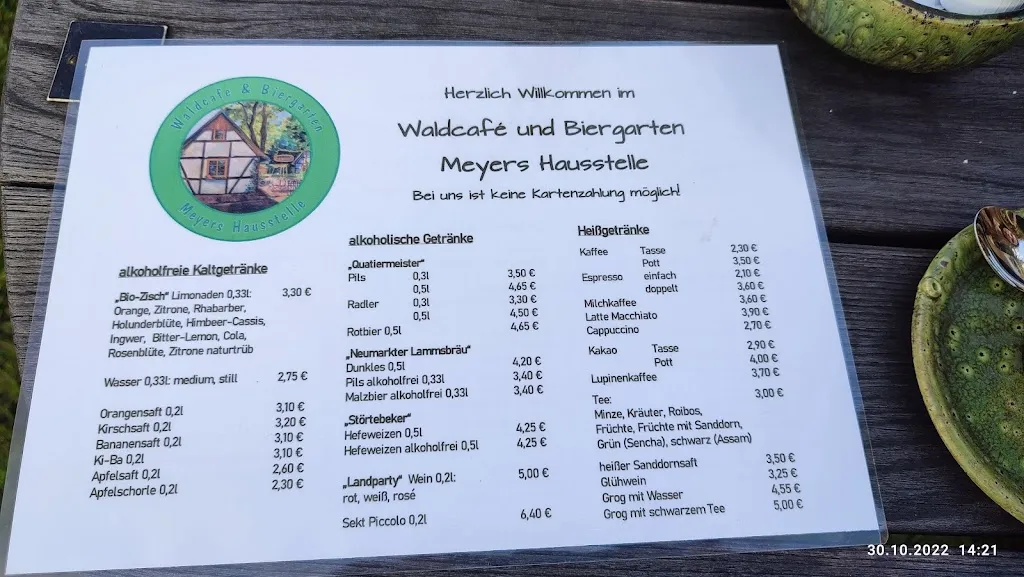 Menu_Waldcafé & Biergarten Meyers Hausstelle_Rostock_immagine_1