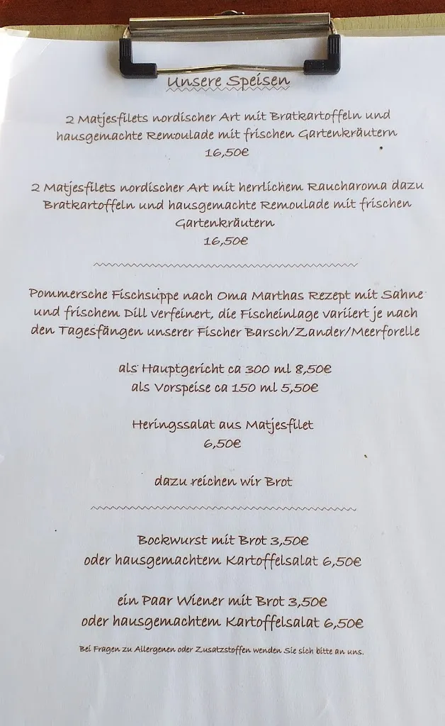 Menu_Kleine Brise Hafen Glowe_Glowe_immagine_1