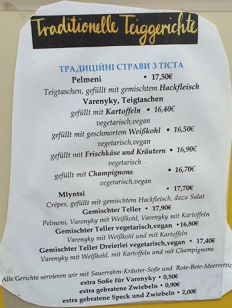 Menu_Ukrainisches Café-Restaurant 