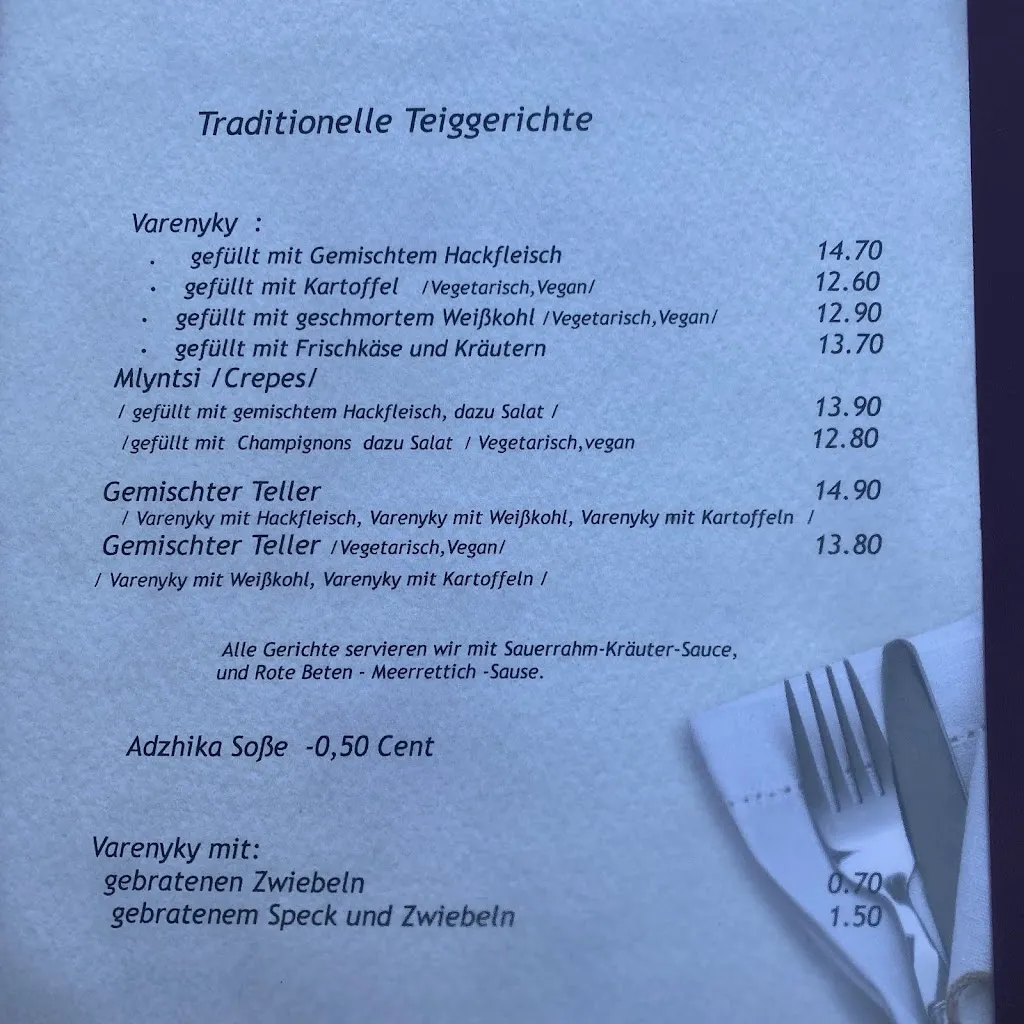 Menu_Ukrainisches Café-Restaurant 