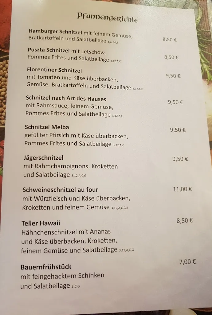 Menü_Gaststätte Zur Glocke_Wismar_Bild_1