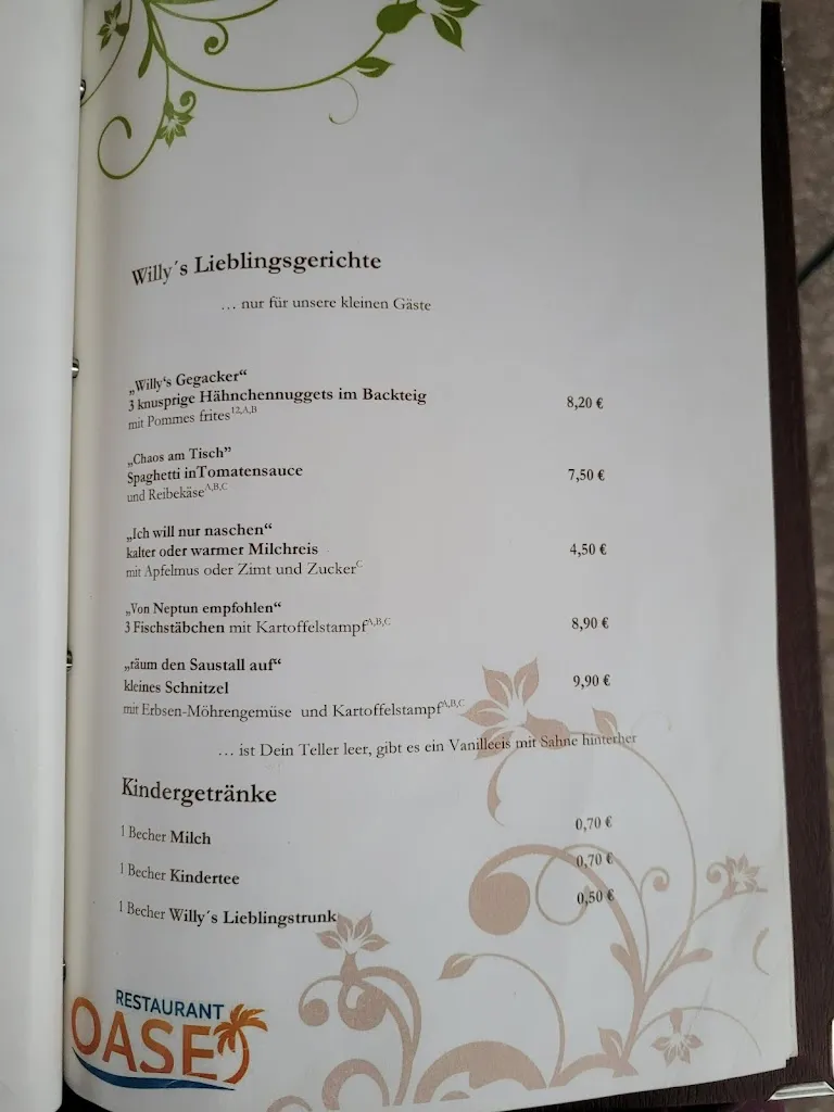 Menu_Restaurant Oase_Zierow_immagine_2