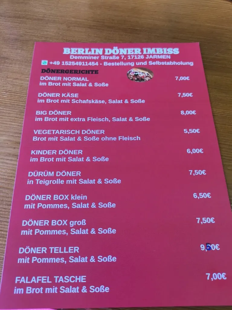 Menu_Berlin Döner Imbiss_Jarmen_image_1