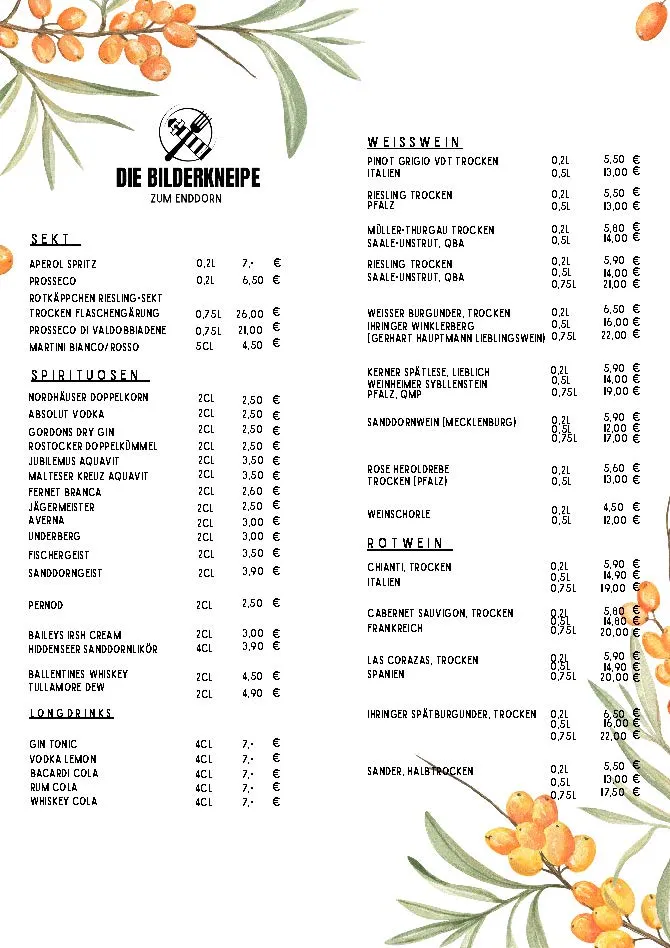 Menu_Die Bilderkneipe Grieben_Hiddensee_immagine_2