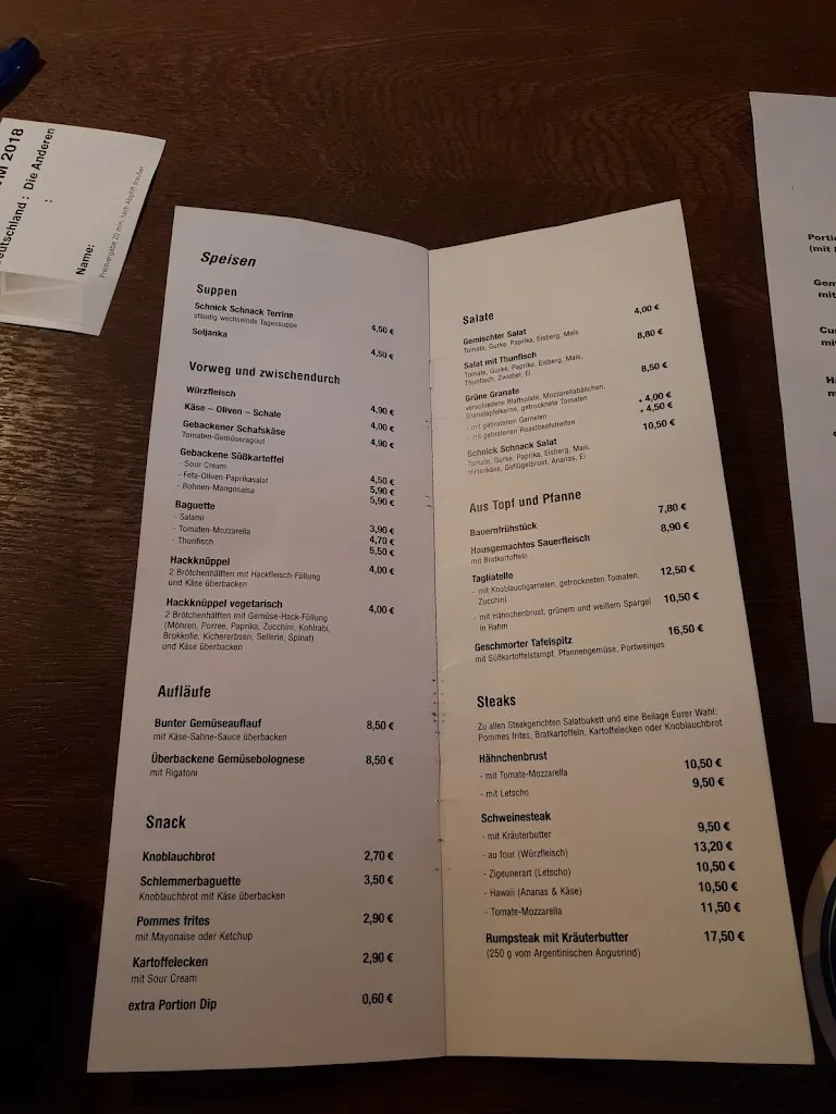 Menu_Schnick Schnack - Pub Restaurant Bar_Güstrow_image_3