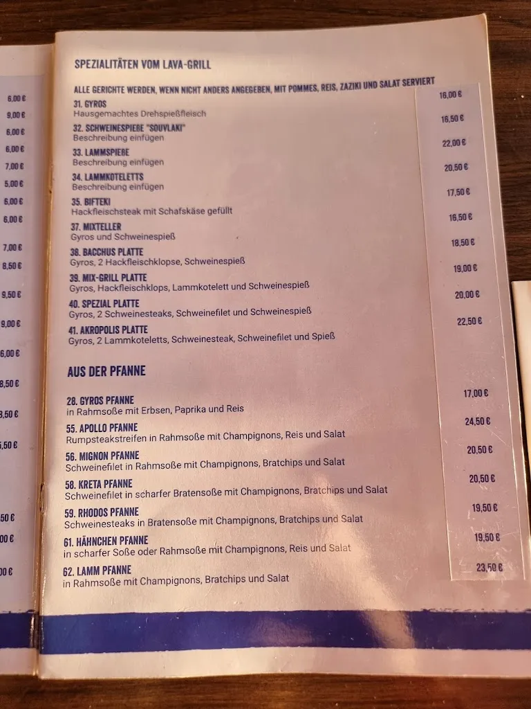 Menu_Restaurant Akropolis_Güstrow_immagine_2