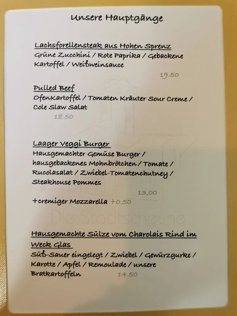 Menu_Die Stadtscheune Laage_Laage_immagine_1